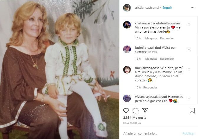 El cantante recordó a su abuela (Foto: Instagram Cristian Castro)