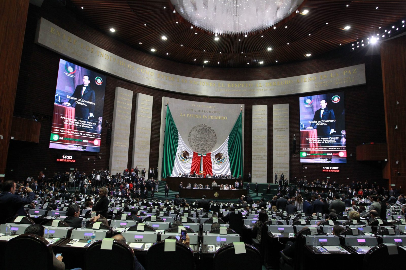 Vista general del Pleno de La Cámara de Diputados, en Ciudad de México (México). EFE/Mario Guzmán/Archivo

