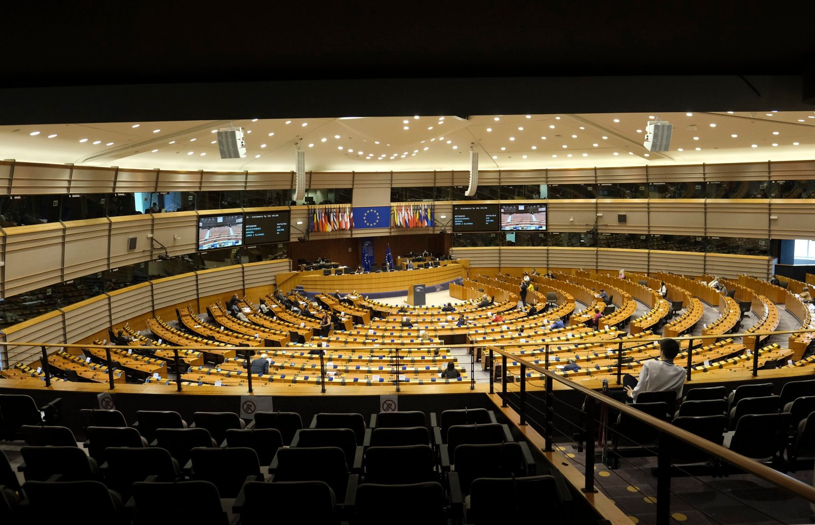 Sala de plenos del Parlamento Europeo en Bruselas. EFE/EPA/OLIVIER HOSLET/Archivo