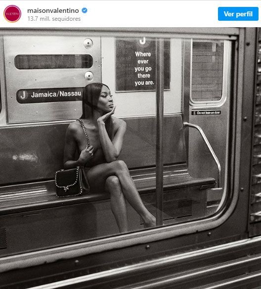 naomi campbell en el subte de nueva york
