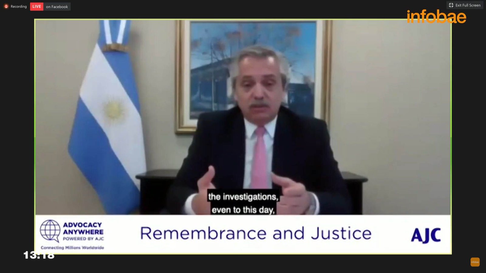 AMIA 26° Aniversario: "Remembranza y justicia" | Alberto Fernández dialoga con CJAT y la AJC