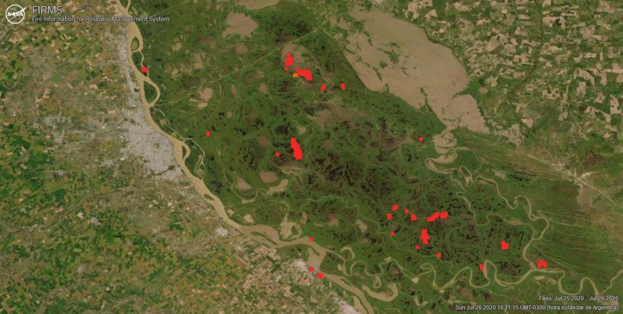 Incendios-Islas del Delta-Río Paraná