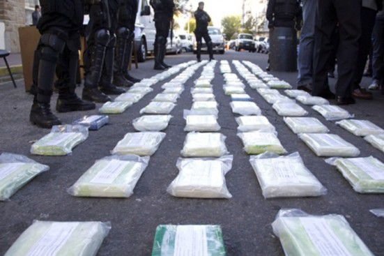 La cocaína del operativo Leones Blancos.