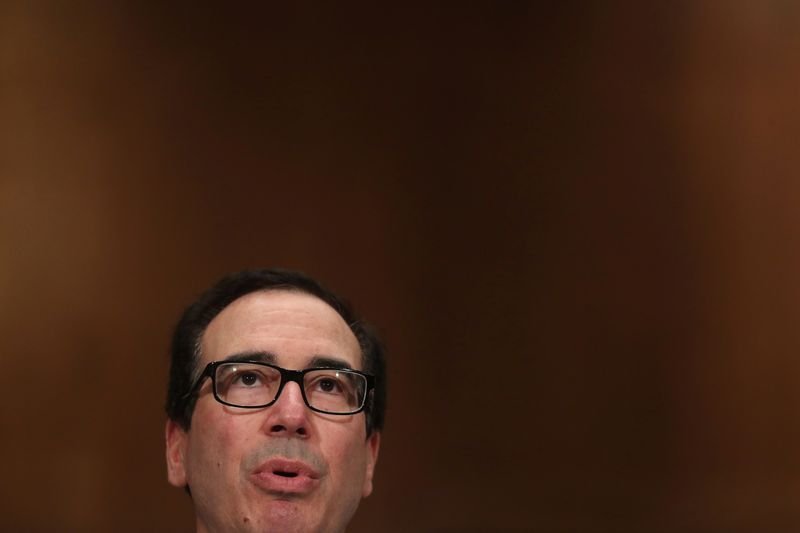 Foto de archivo ilustrativa del secretario del Tesoro de EEUU, Steven Mnuchin, testificando ante el Congreso.
Sep 10, 2019. REUTERS/Jonathan Ernst