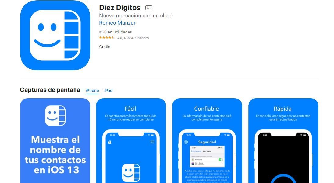 apps 10 digitos contactos