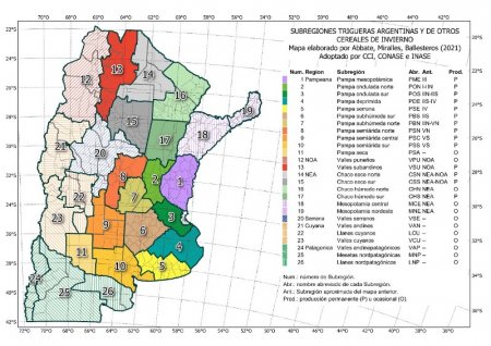 Nuevo mapa de cereales