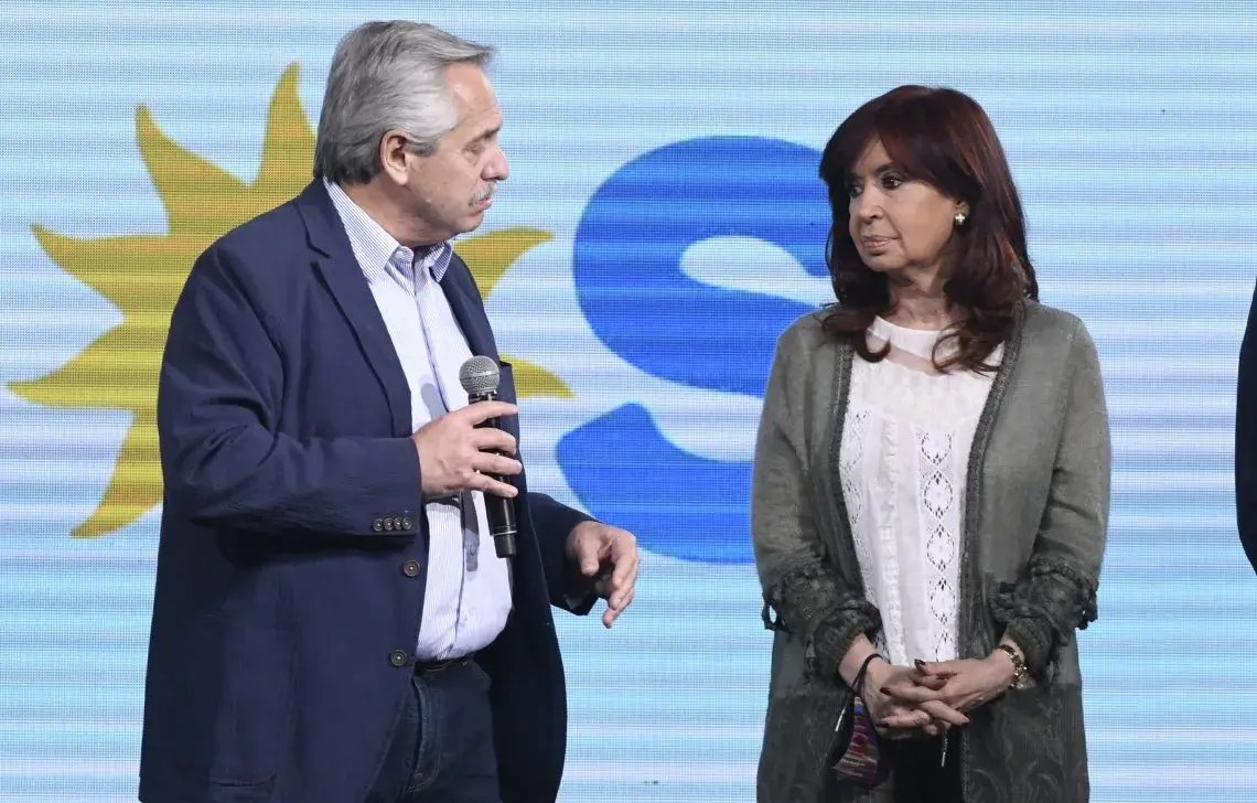El presidente Alberto Fernández y la vice Cristina Fernández de Kirchner.