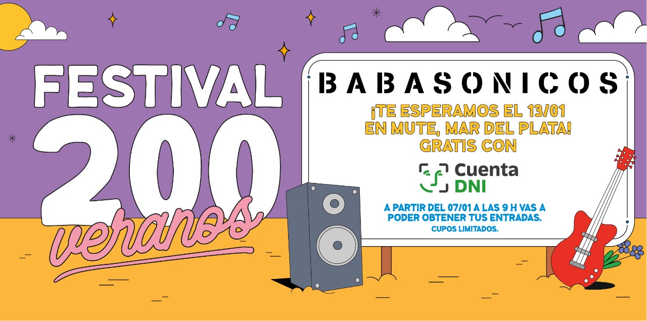 Cómo conseguir entradas gratis para ver a Babasónicos en Mardel con Cuenta DNI