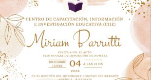 El CIIE de Rivadavia llevarÃ¡ desde el lunes el nombre de Miriam Barrutti