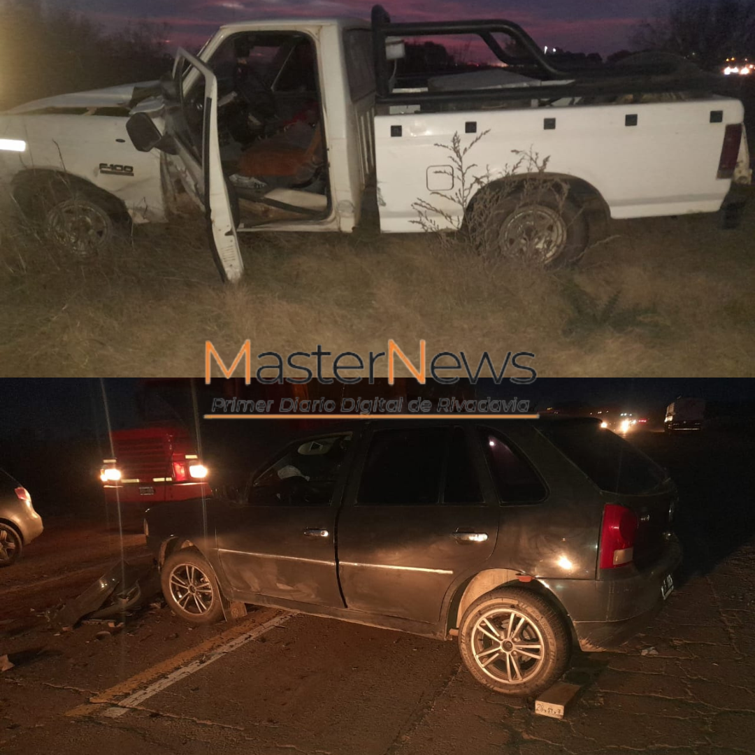 Chocaron un auto y una camioneta en ruta 33 y la bajada del camino a ...