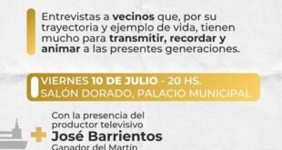 “Nuestra Gente”: lanzan un ciclo de charlas abiertas a la comunidad y el primer invitado será el productor televisivo José Barrientos