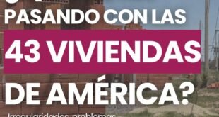 Rivadavia Primero expresó su preocupación por el estado de avance de las 43 viviendas de América