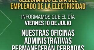 La Cooperativa Eléctrica de Rivadavia informa cambios en la atención administrativa por el Día del Empleado de la Electricidad