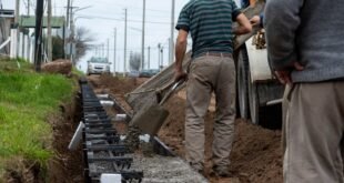 Comenzó la obra de cordón cuneta en el barrio Quinta 144 de América