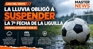 Por la lluvia, se suspendió la 7ª fecha de la Liguilla de la Liga del Oeste