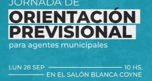 Realizarán una Jornada de Orientación Previsional para agentes municipales de Rivadavia