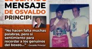 Osvaldo Principi recordó a “Carretilla” Rodríguez: “Se fue un genuino, un auténtico del boxeo”