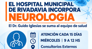 El Hospital Municipal de Rivadavia incorpora la especialidad de neurología