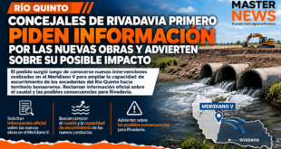 Río Quinto: Los concejales de Rivadavia Primero piden información por las nuevas obras y advierten sobre su posible impacto