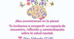 Salud Mental: El CPA de Rivadavia realizará una jornada de concientización en plaza Colón
