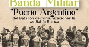 La banda militar “Puerto Argentino” acompañara el desfile cívico y la llegada de la Cabalgata