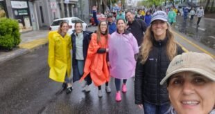 Mas de 200 peregrinos de Rivadavia llegaron a Luján y completaron el recorrido bajo la lluvia