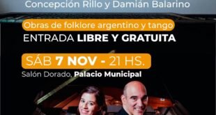El Dúo Pianissimo llega a Rivadavia con un concierto de folklore argentino y tango